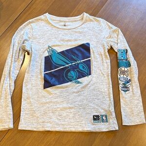 NBA Gray and Teal Long Sleeve Kids Shirt